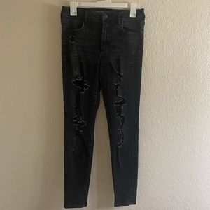American Eagle Outfitters Hi-Rise Jegging Distressed Jeans